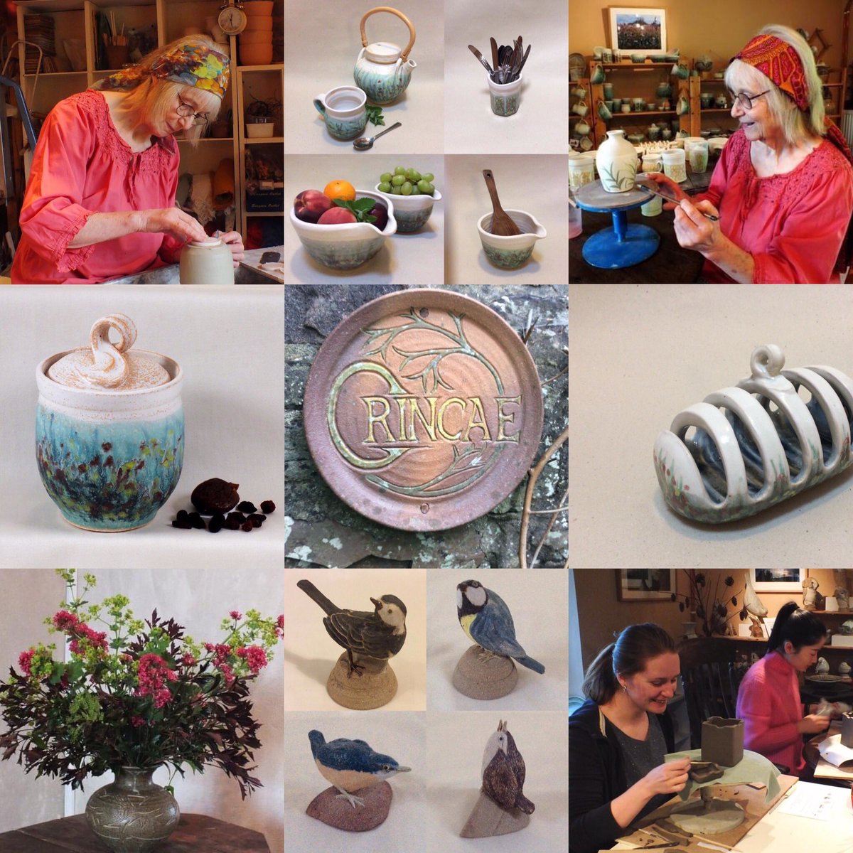 OpenTywi's tweet photo. @carolepottery has opened her studio this weekend.  Fine weather for exploring Llanddeusant.  Directions to find her on https://t.co/PjuXHg0tuy. https://t.co/6f0PffIBlE