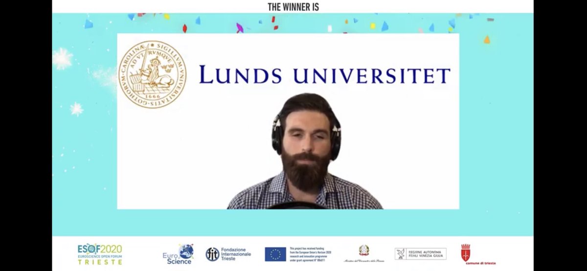 EuroScience's tweet photo. Best Europe’s Young Researcher award for this year goes to (PhD): Michael Bossetta (Jury Prize) and Sophus Helle (Popular Prize) 🎉🎉🎉 Congratulations!!! @ESOF_eu #award #science #research https://t.co/b0Ie8MYZ1t