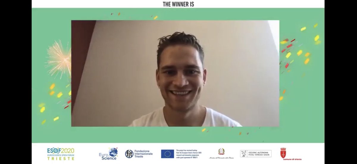 EuroScience's tweet photo. Best Europe’s Young Researcher award for this year goes to (PhD): Michael Bossetta (Jury Prize) and Sophus Helle (Popular Prize) 🎉🎉🎉 Congratulations!!! @ESOF_eu #award #science #research https://t.co/b0Ie8MYZ1t