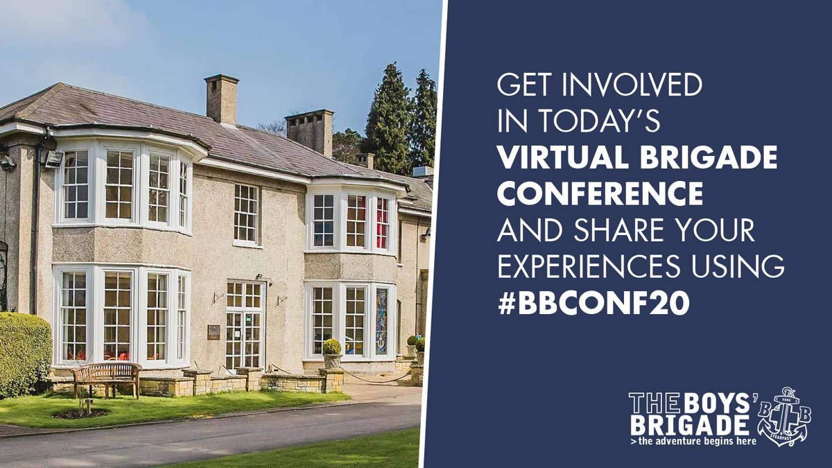 theboysbrigade's tweet photo. We're getting set for our first ever virtual Brigade Conference which is being streamed live from Felden Lodge this afternoon! Get involved and share your experiences from today on social media using #BBConf20 https://t.co/7vvP5nDmJq