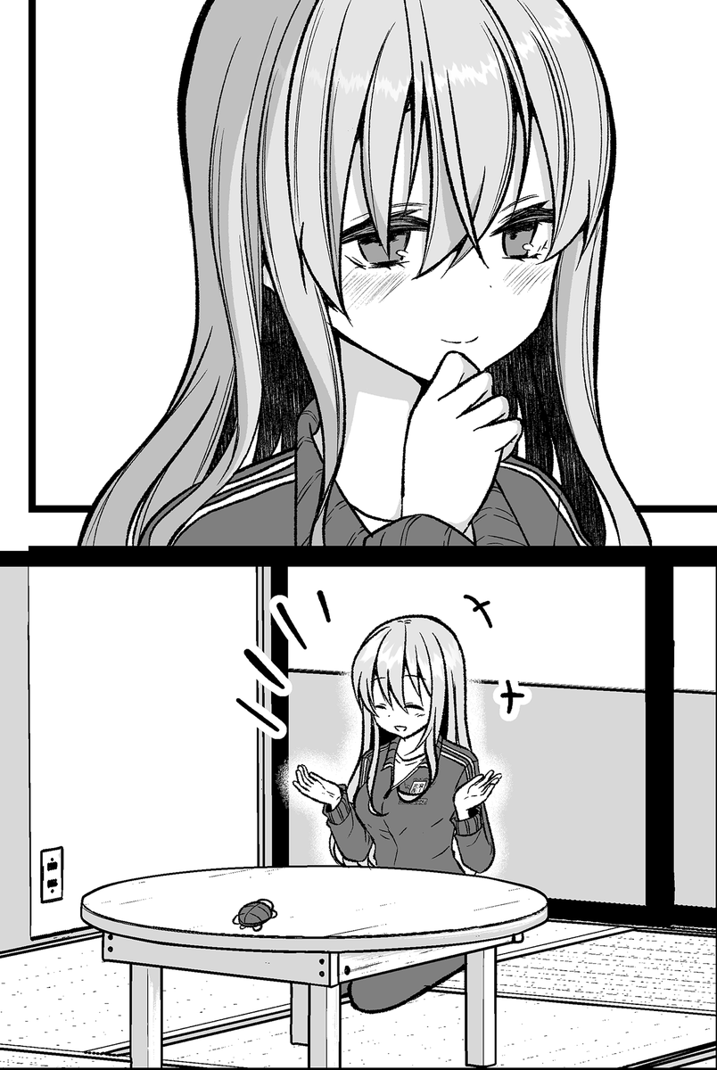 【今回のよく見て欲しいところ】
(上)ほほえむ脱サラちゃん
(下)ゲン太さんに話しかける脱サラちゃん? 