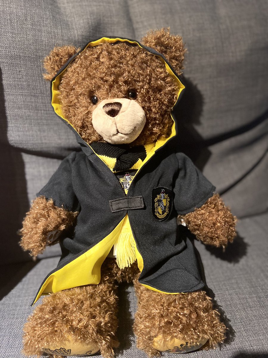 lauren__stott's tweet photo. did i really spend £50 on a harry potter build a bear teddy and call it tedric diggory 😌 yes i did ✨ #buildabear #harrypotter #hufflepuff https://t.co/48EOF4hTCs