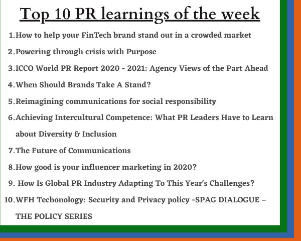 SCoReInd's tweet photo. Top 10 learnings for this week that will help you if you are in PR

https://t.co/IyTyPn5iub

#PRSchool
#PR #learning #PublicRelationsBlog #Blog #LearningPlatform https://t.co/1SBWHwM6am