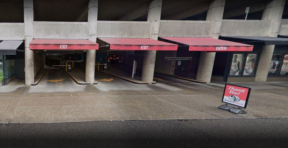 ADDENDUM THREE:Tell me what I'm doing wrong. The police affidavit says that Reinoehl stood in the alcove of the Smart Parking garage at SW Third Avenue and Alder Street.The garage has no alcove, no exit arrow pointing STRAIGHT OUT, and no asphalt exit ramp.