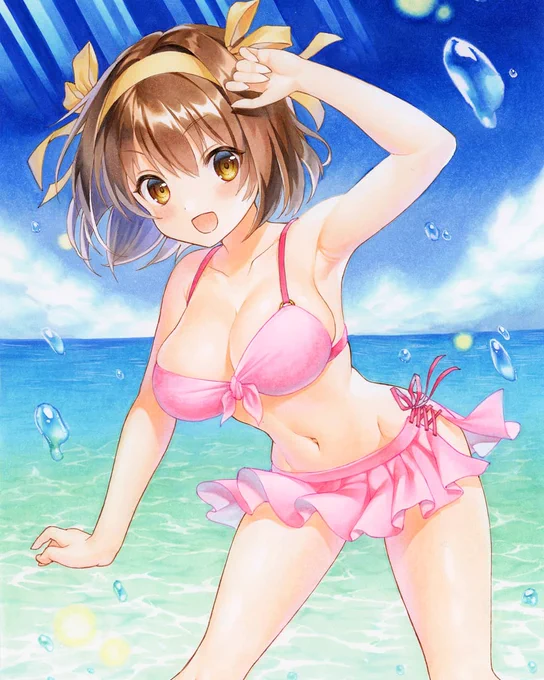 海と涼宮ハルヒ?
#涼宮ハルヒの憂鬱 #コピック 