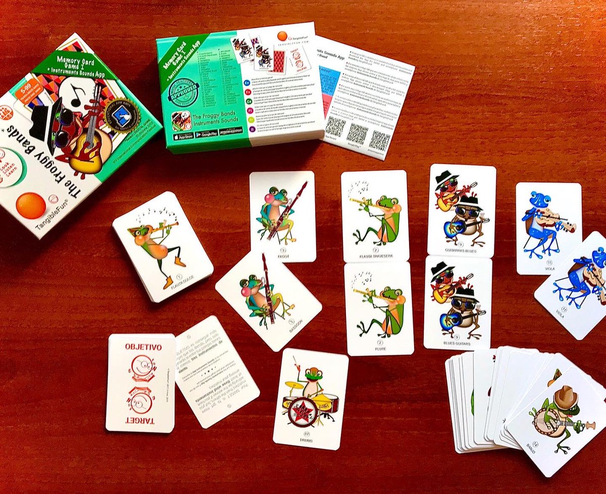 aulaenjuego's tweet photo. 🐸THE FROGGY BANDS 🎶 es un juego para #educaciónmusical de @tangiblefun que cuenta hasta con App propia. Tienen un montón de posibilidades ara pequeño y gran grupo. #claustrovirtual dará su veredicto, ya que el nuestro es de EXCELENTE. Para trabajar el #bilingüe #isntrumentos y+ https://t.co/W0qC2KY7zI