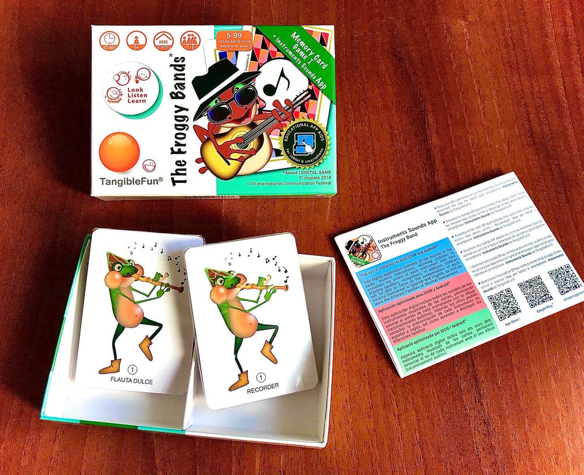 aulaenjuego's tweet photo. 🐸THE FROGGY BANDS 🎶 es un juego para #educaciónmusical de @tangiblefun que cuenta hasta con App propia. Tienen un montón de posibilidades ara pequeño y gran grupo. #claustrovirtual dará su veredicto, ya que el nuestro es de EXCELENTE. Para trabajar el #bilingüe #isntrumentos y+ https://t.co/W0qC2KY7zI