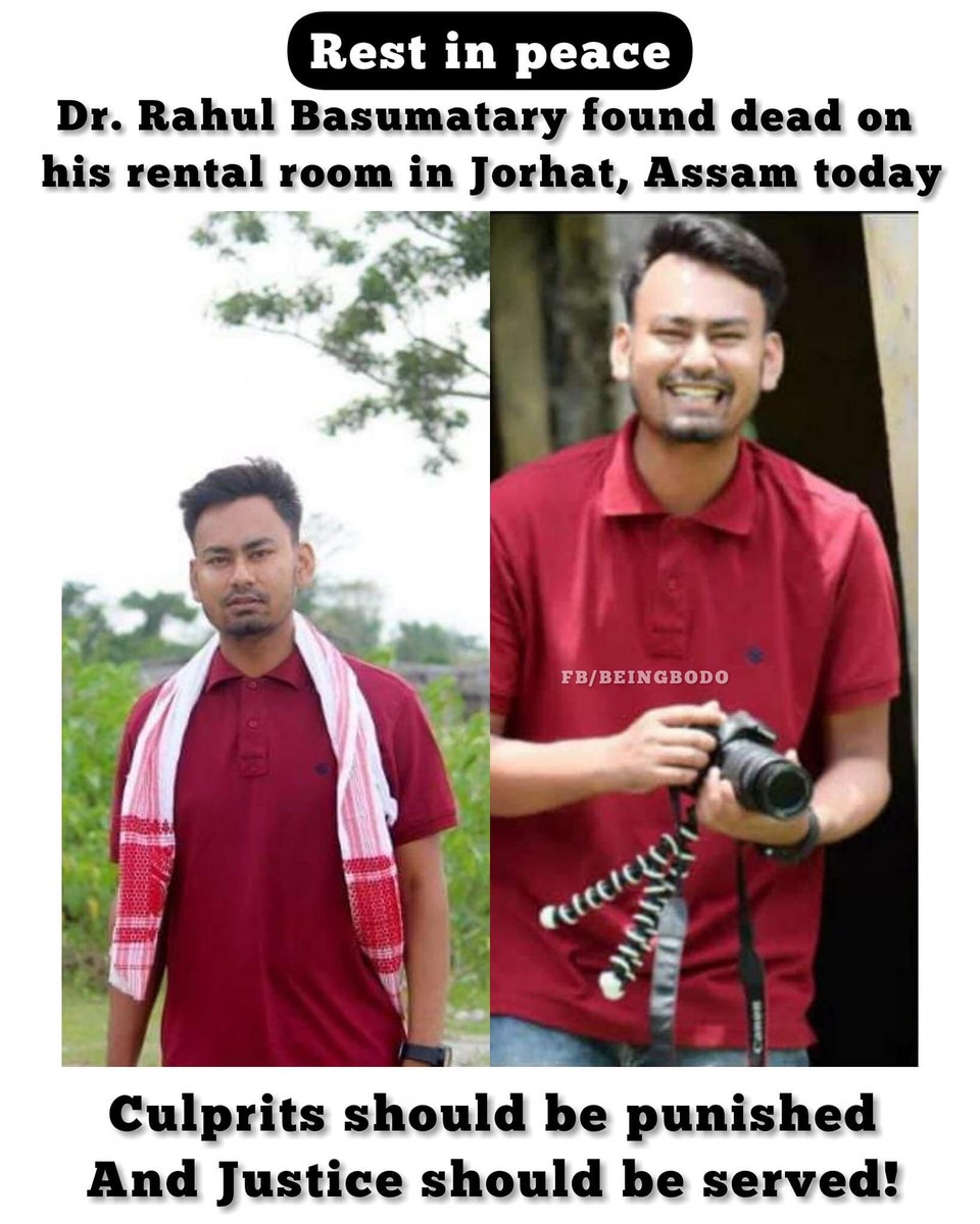 daimary_helina's tweet photo. Justice for Dr Rahul Basumatary 🙏 https://t.co/t72rAoCthN