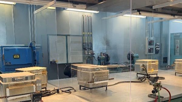 corningmuseum's tweet photo. We're busy preparing for fall classes at #CMoGStudio! Our in-person classes have been carefully thought out with social distancing in mind. One of the many changes we're implementing is having Plexiglas barriers between workstations in the Flame Shop. https://t.co/ipjOYUTWza