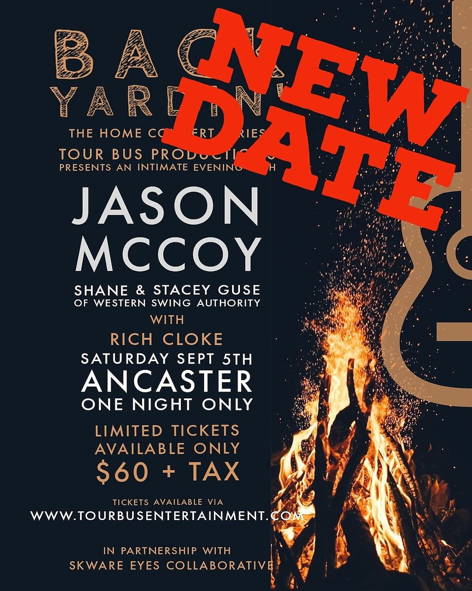 TourBusEnt's tweet photo. 2 shows on this beautiful Saturday of the long weekend! A sold out show w/ @thereklaws in Oro-Medonte &amp; the rescheduled rain date for @thejasonmccoy &amp; friends in Ancaster.  Still a few tickets remaing to hang with Jason &amp; friends TONIGHT! Grab'em now at https://t.co/CeLEBPeOUs https://t.co/Bq6ko2c6cM