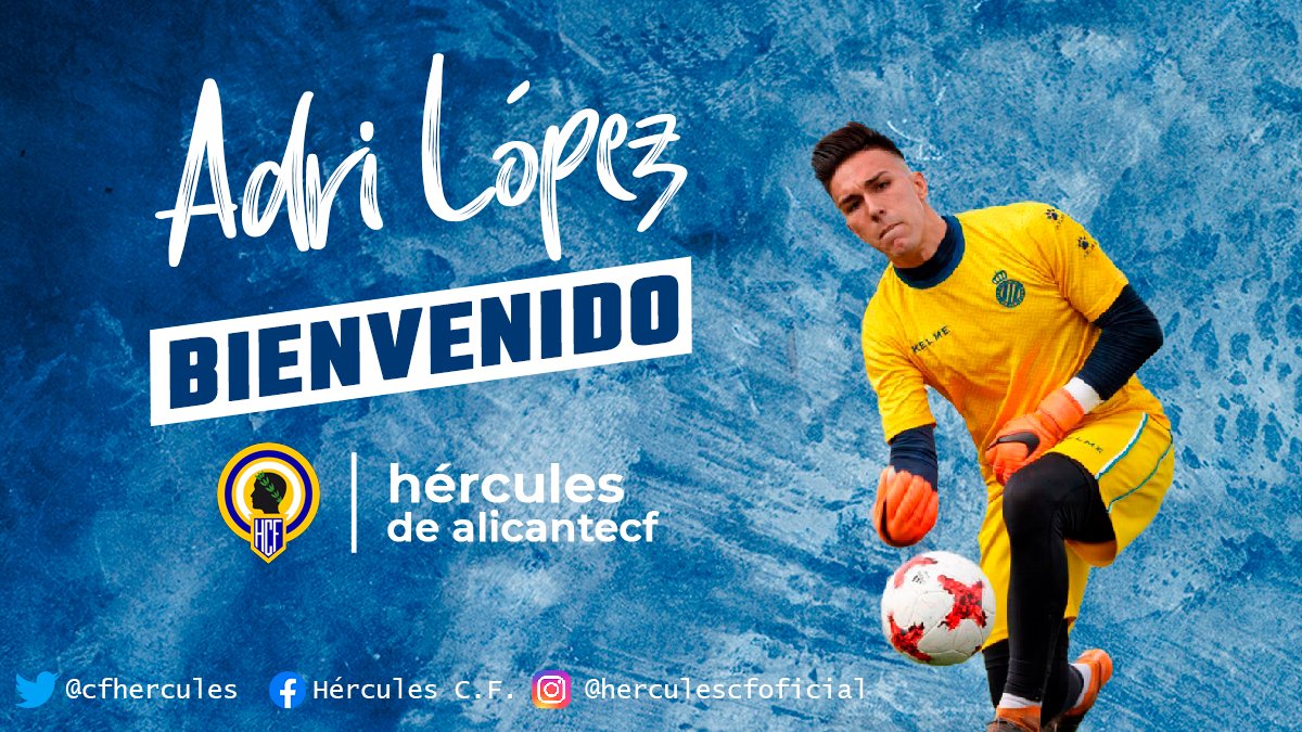 cfhercules's tweet photo. 💥 OFICIAL | Adri López es nuevo jugador del #HérculesCF.

🧤 El joven portero llega cedido del Espanyol.

🔝 Es internacional sub18 y ha jugado 34 partidos en Segunda División B.

🔗 https://t.co/oE8Gat6yQ0

#MachoHércules #NuevaCulturaDeClub https://t.co/tLKUYOxBEM