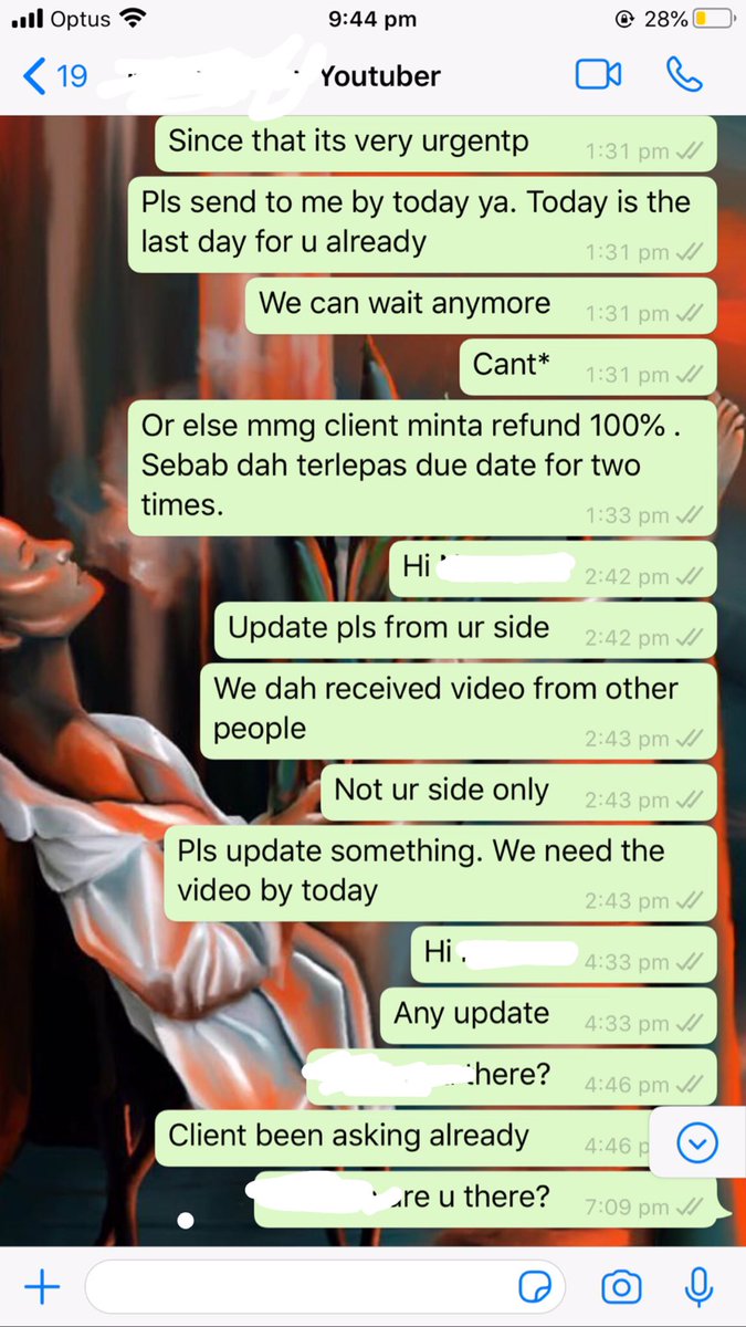 Aku spam sebab client dah bebel. Dia UPDATE lansung takde. Aku yang kejar kejar dia. Padahal aku yang bayar dia. Apa ni? Dua kali bagi chance pun tkleh nak deliver. Reply macam benda xde pe. No point kalau due date dh lepas kau nk bagi lg. Project org hold sebab kau? Kau sape wei