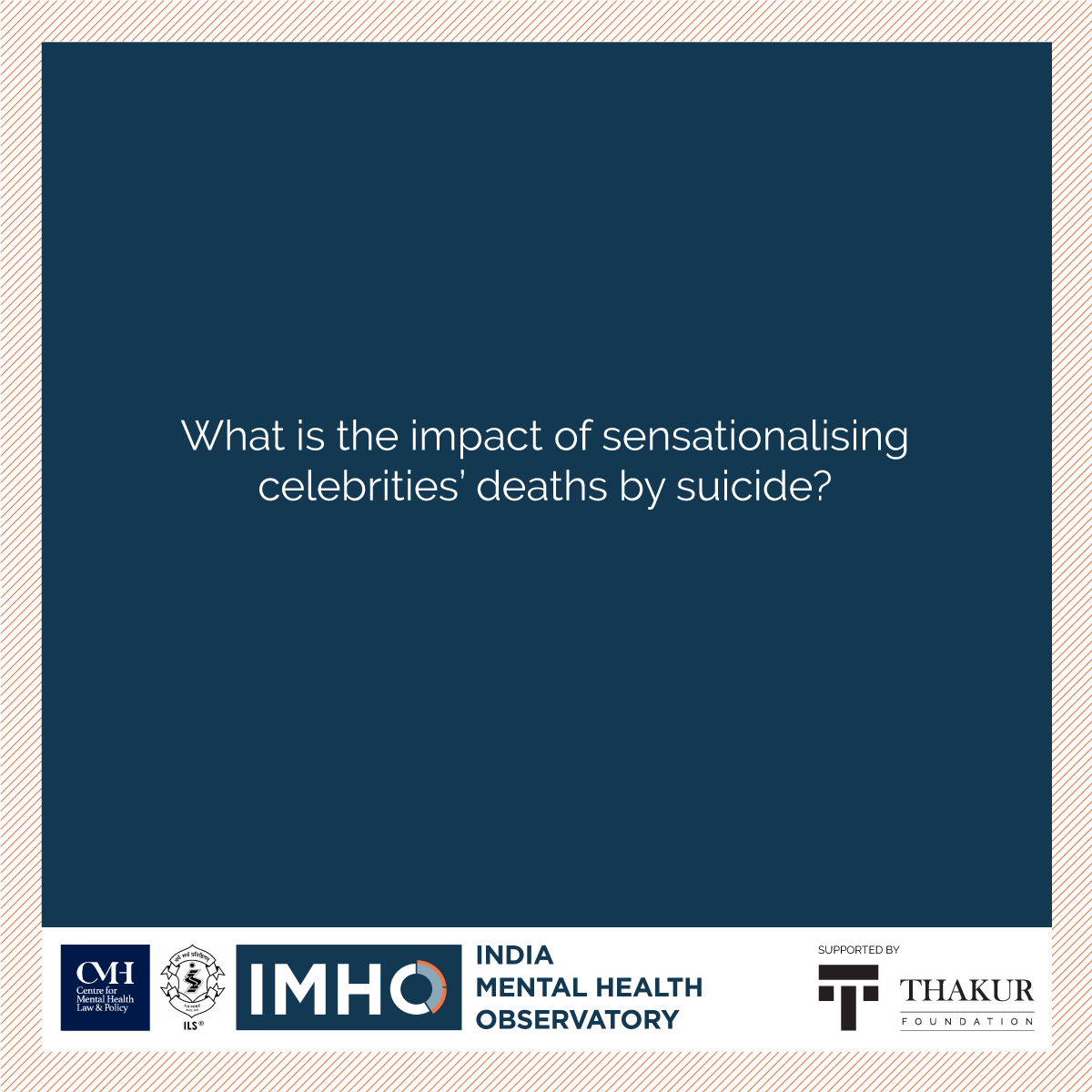 We're soon launching a new project for better journalism on suicides in India. Most understand the importance of this. But let's go back in time. A thread on what's really at stake if we don’t act now.  #SuicidePrevention   1/n #IndiaMHObservatory