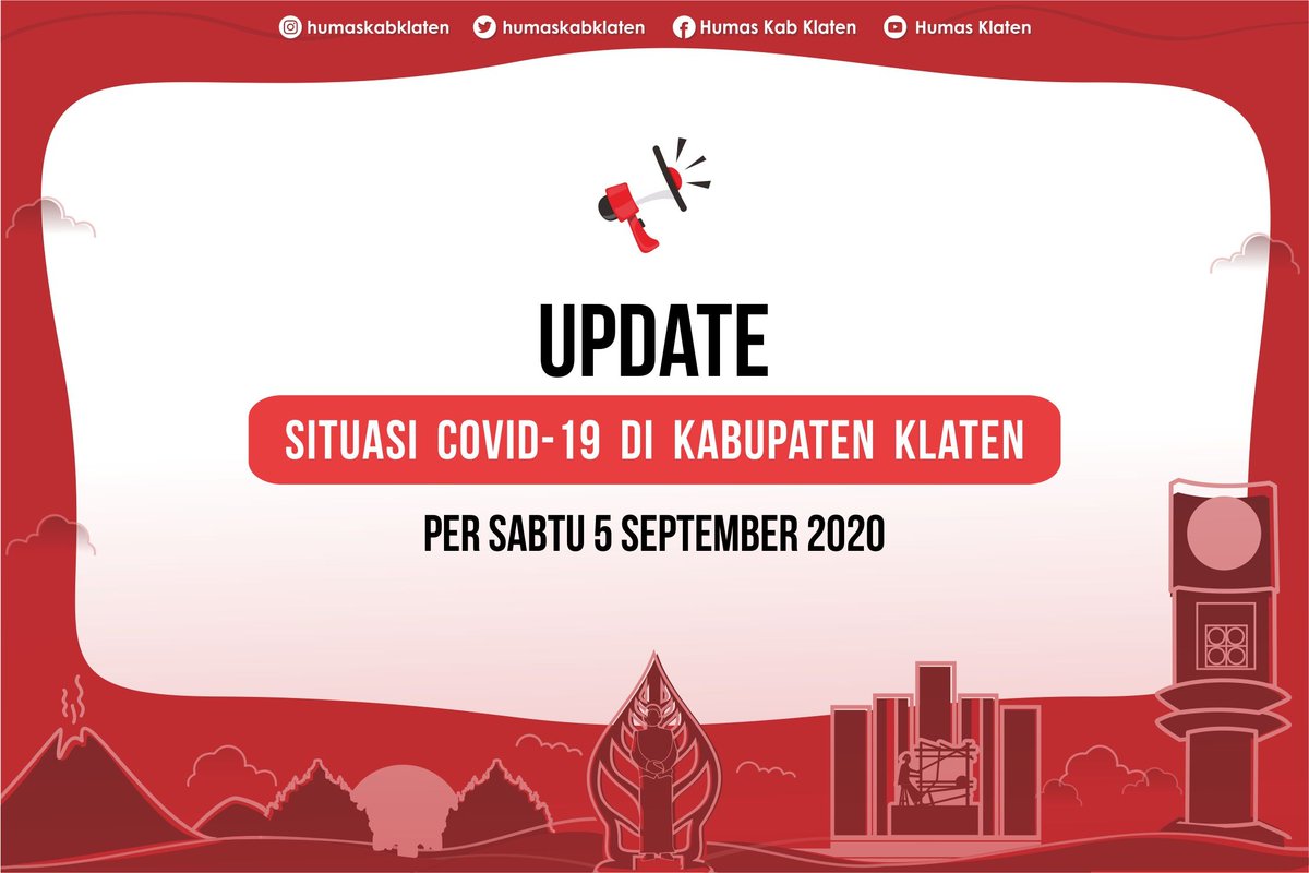humaskabklaten's tweet photo. Update informasi terkait situasi Covid-19 berdasarkan data dari Dinas Kesehatan Kabupaten Klaten, per Sabtu (05/09) pk.12.00 WIB :

Cc. @YaniSunarno @ganjarpranowo @humasjateng @DinkesKabKlaten @ombudsmanjateng 

- A Thread - https://t.co/yf3zYPjdt3