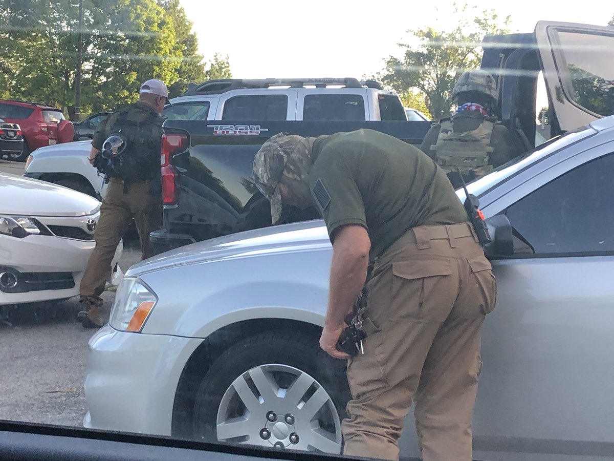 I’m in a vehicle now with another live-streamer, we’ll be following around the first third of the vehicles making their way downtown.