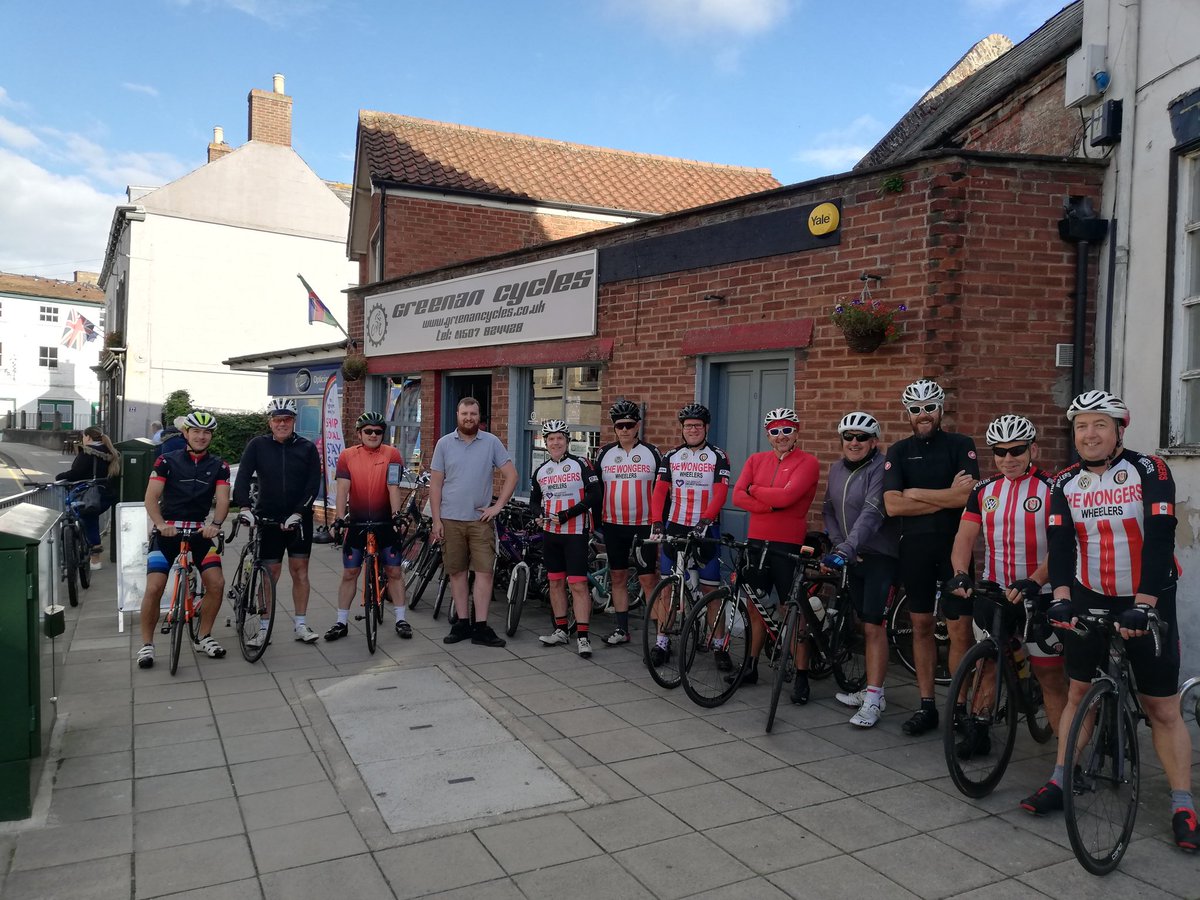 @WeAreCyclingUK @WongersWheelers social ride setting off from @Greenancycles in Horncastle, Lincs this morning #wongers @cyclingweekly @UKCycleChat @WoldsSthPolice