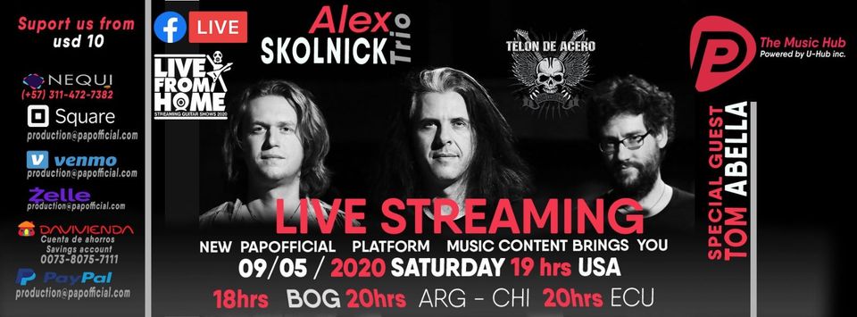 NoteProgressive's tweet photo. The @AlexSkolnick Trio will perform a live stream TONIGHT #5September2020: https://t.co/dacNoAZsZb https://t.co/NooIppKSfh
