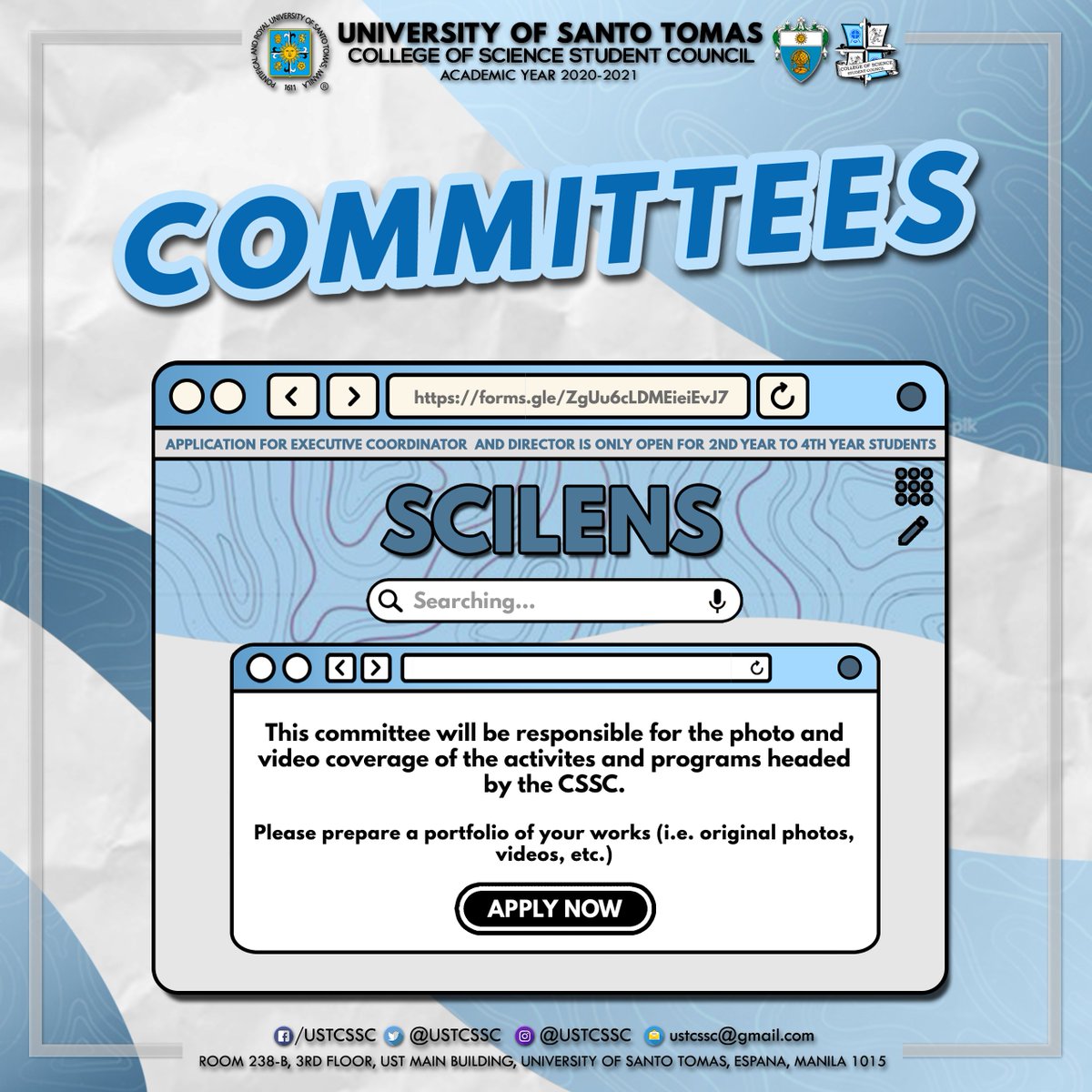 USTCSSC's tweet photo. Hello po, Science po!
The Covid-19 pandemic has forced all of us into a โNew Normalโ- work meetings, seminars, learning, etc. - now made possible through a computer screen. Interactions restricted and opportunities limited. https://t.co/EAyvfjidoO