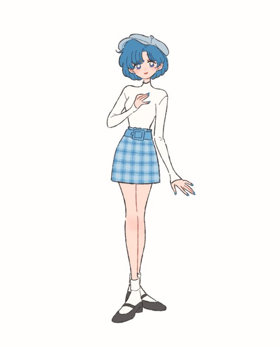 「青いスカート 白背景」のTwitter画像/イラスト(人気順)