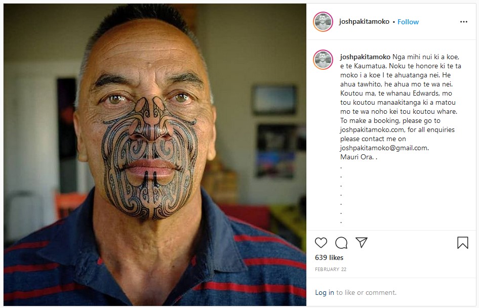 So for the uninitiated Ta Moko/Moko refers to the traditional practice of Māori tattooing, some people mistakenly think it just means facial tattoos but it actually refers to any act where one Māori makes permanent markings on another Māori which reference their whakapapa 2/14