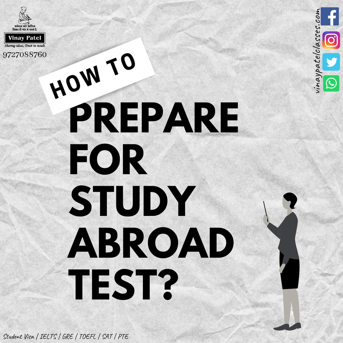 vinaypatelclass's tweet photo. How to prepare for study abroad test?
#StudyAbroadTips #StudyAbroad #AbroadEducation #InternationStudent #IELTS #TOEFL #PTE #SAT #GRE #StudyInCanada #StudyInUK #StudyInUSA #ImmigrationConsultant #StudentVisa #ForeignEducation #Ahmedabad #VinayPatelClasses
https://t.co/Itfa4lg8uO https://t.co/wCQweM9Wy8