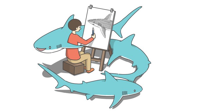 「何かを持っている 鮫」のTwitter画像/イラスト(古い順)