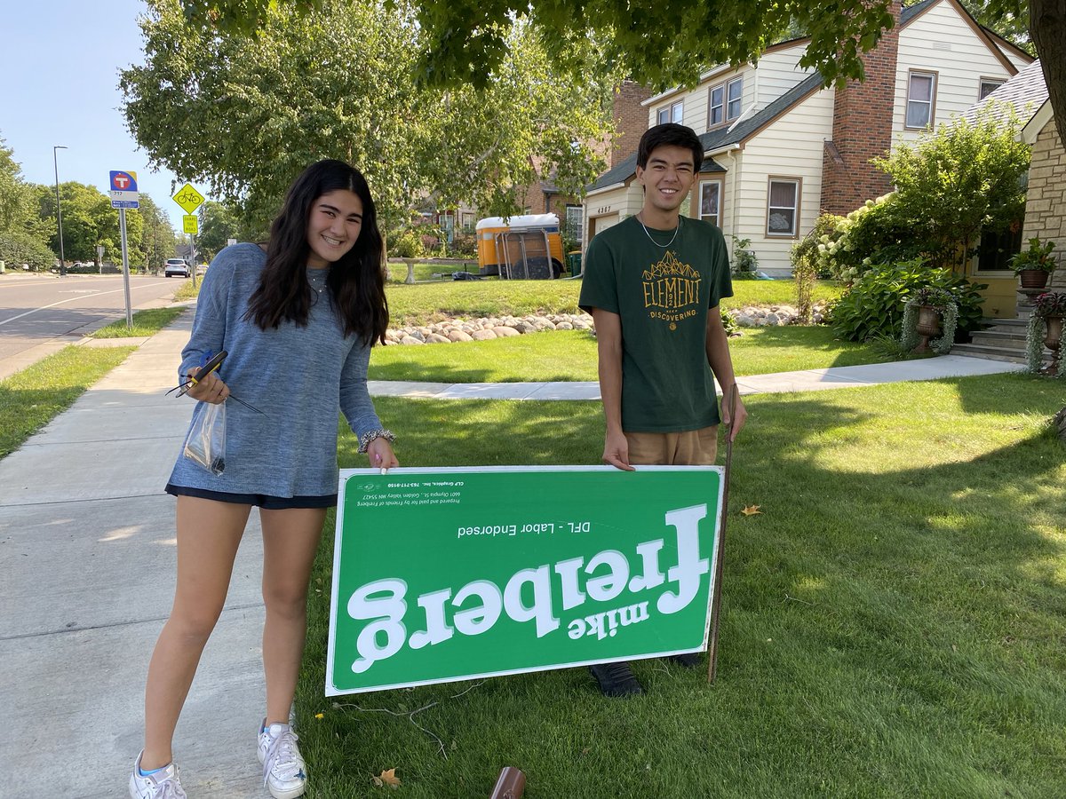 MikeSmart's tweet photo. How are we doing putting up your lawn signs @RepFreiberg? I feel like something might be a bit off? https://t.co/gJjhqW4RkP