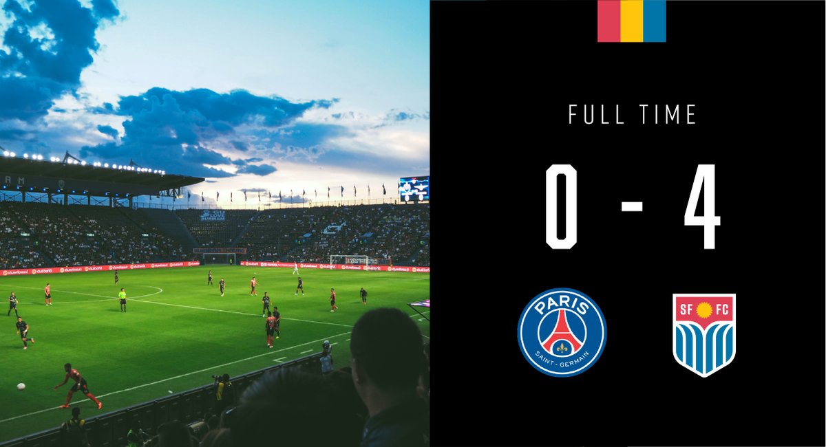 FULL TIME. It's all over. A thoroughly dominant performance from the good guys. A potent offensive display gave the fans 4 goals to cheer about, and a stalwart defense kept PSG's stars in check. A great way to end the season.