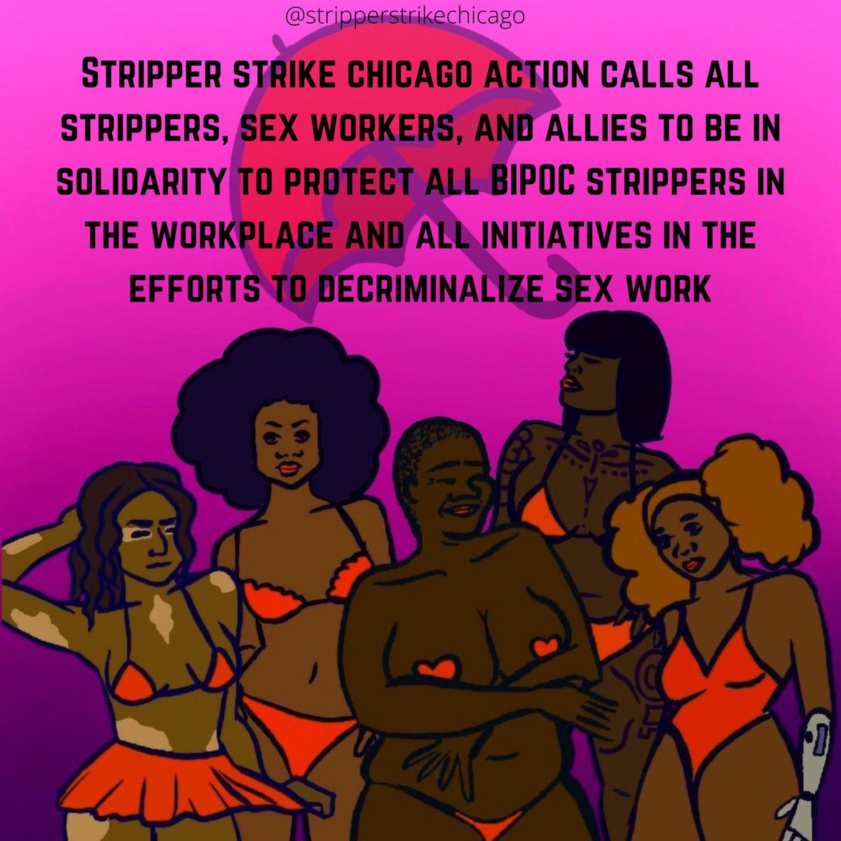 supporthosechi's tweet photo. Amplifying this Chicago #StripperStrike meet-up, happening TODAY 9/5 at 4pm cst! #sexworkersunite #BlackSexWorkersMatter https://t.co/zbZDjo93eD