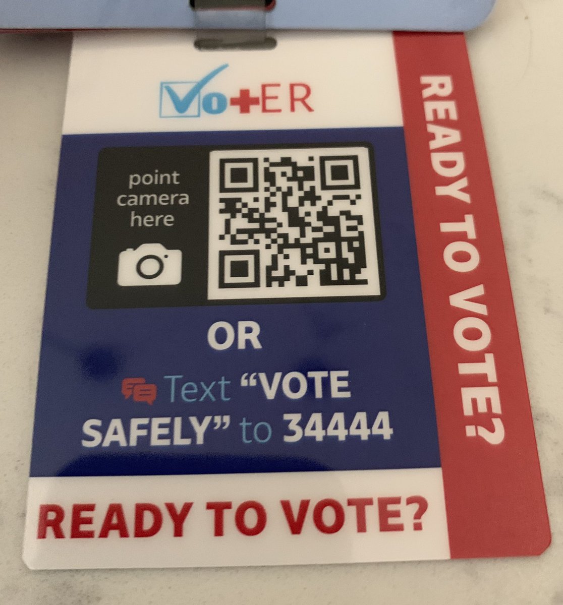 ElisaCaron6's tweet photo. Got my @Vot_ER_org kit today! Who’s with me? https://t.co/01COj6Lt8k