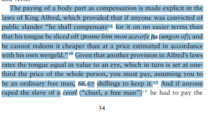 It turns out, as per this example, transformation was par for the course. Speak ill of the king and lose your tongue? You could also, by statute, decide to pay with an eye or 66.67 shillings. Substitution was often legally encoded.