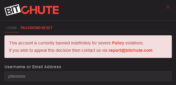 Sagt mal... war Bitchute nicht die Plattform auf der wir ungestraft jeden Mist hochladen konnten wegen freier Meinungsäüßerung und künstlerischem Anspruch und so? 😐