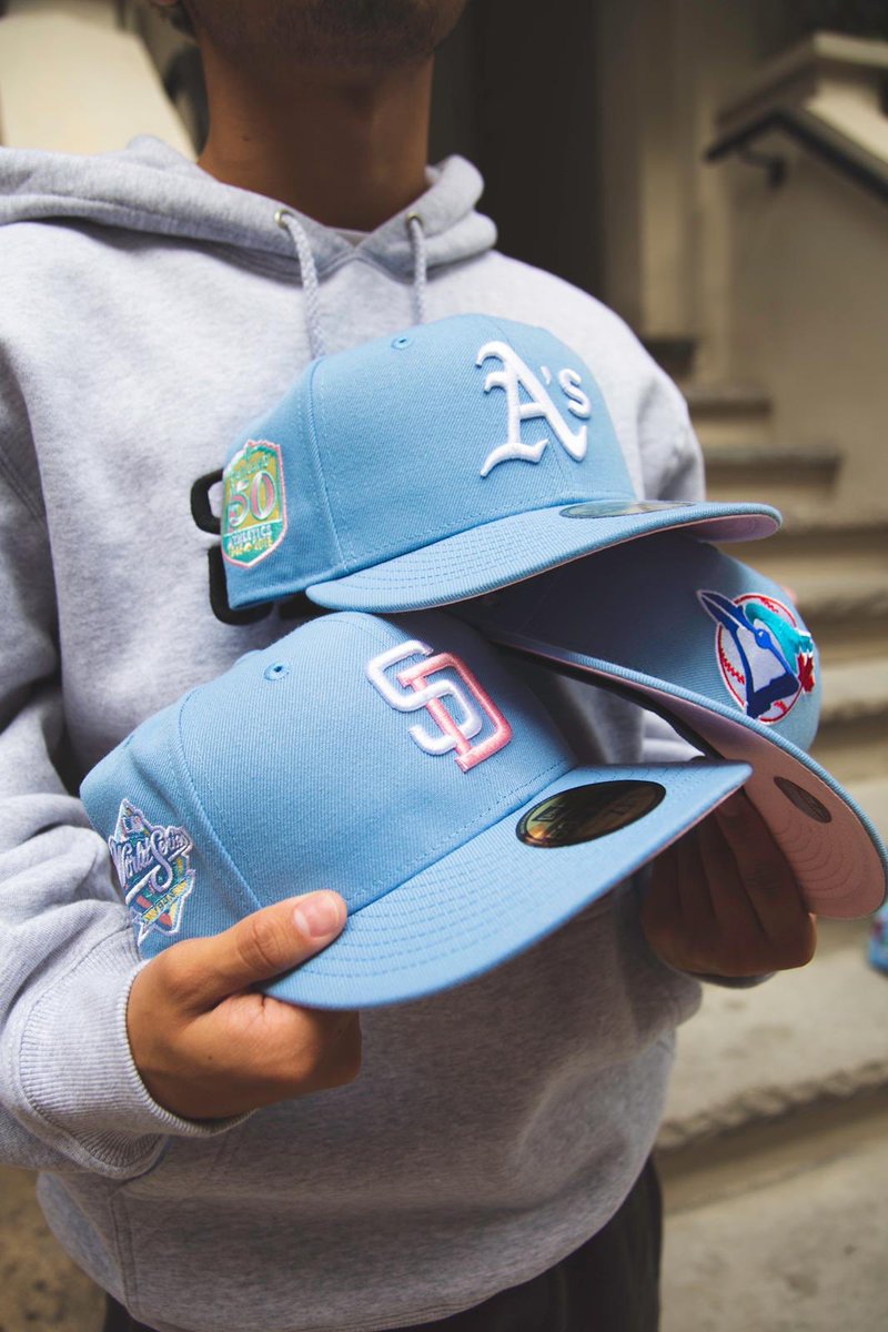 cotton candy mlb hats