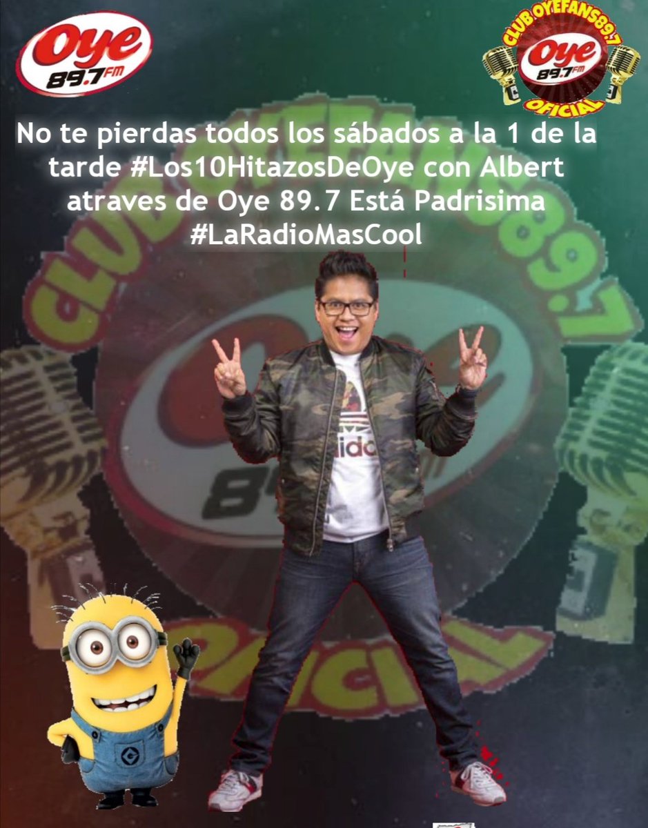 LeonesDeOye897's tweet photo. Yeeeiii muy buenas y lluviosas tardes arrancamos sonó en la #Posicion10 @KygoMusic en #Los10HitazosDeOye con nuestro amigo @OyeAlbert897 en @Oye897 #LaRadioMasCool https://t.co/nsGuF6vGUq