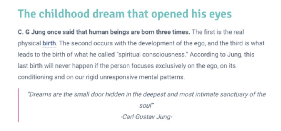 In a way, he’s also reborn after he opens his eyes, as Carl Jung has once mentioned that human beings are born three times. The first is the physical birth, second occurs with the development of the ego, and the third is spiritual consciousness. REFLECTION may pertain to that