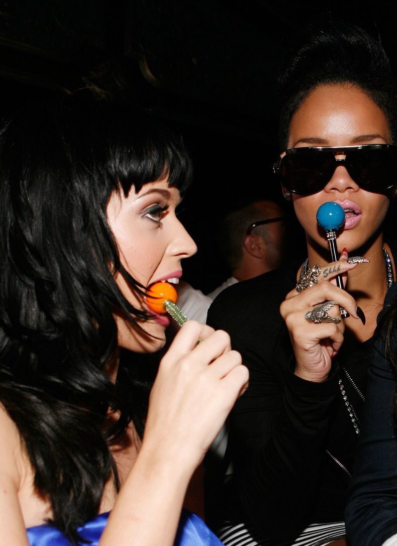 Rihanna at Katy's post-concert party