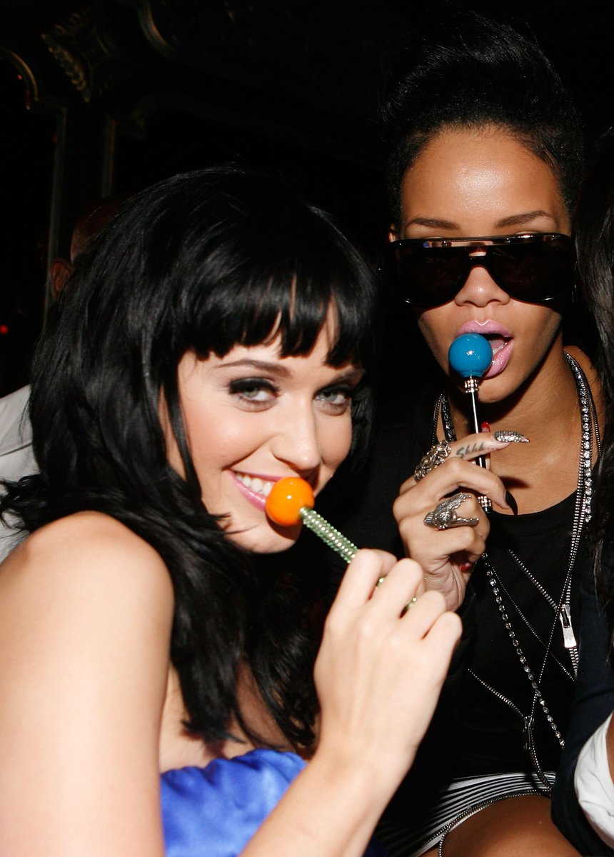 Rihanna at Katy's post-concert party