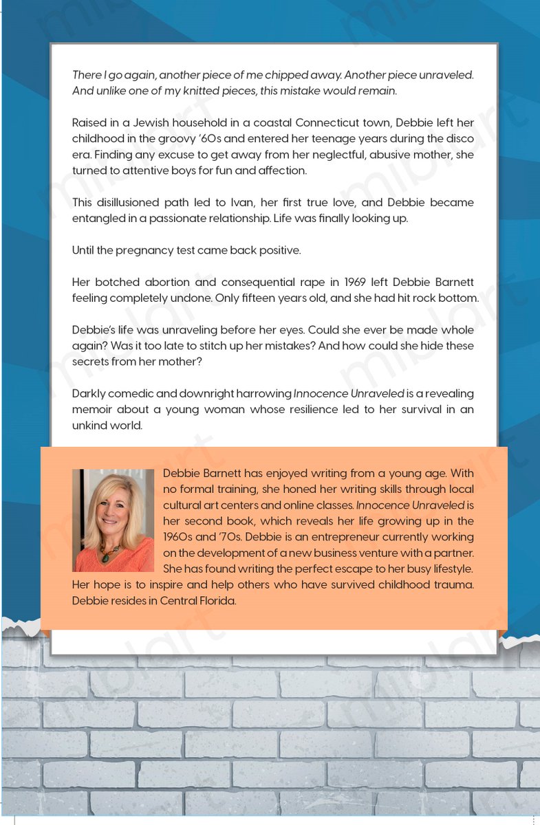 DebbieBAuthor's tweet image. At last, my memoir is done and available for pre-order! Get a glimpse of what's inside by reading the back of the book. A huge thank you to all my supporters! debbiebarnettauthor.com/product/innoce…
