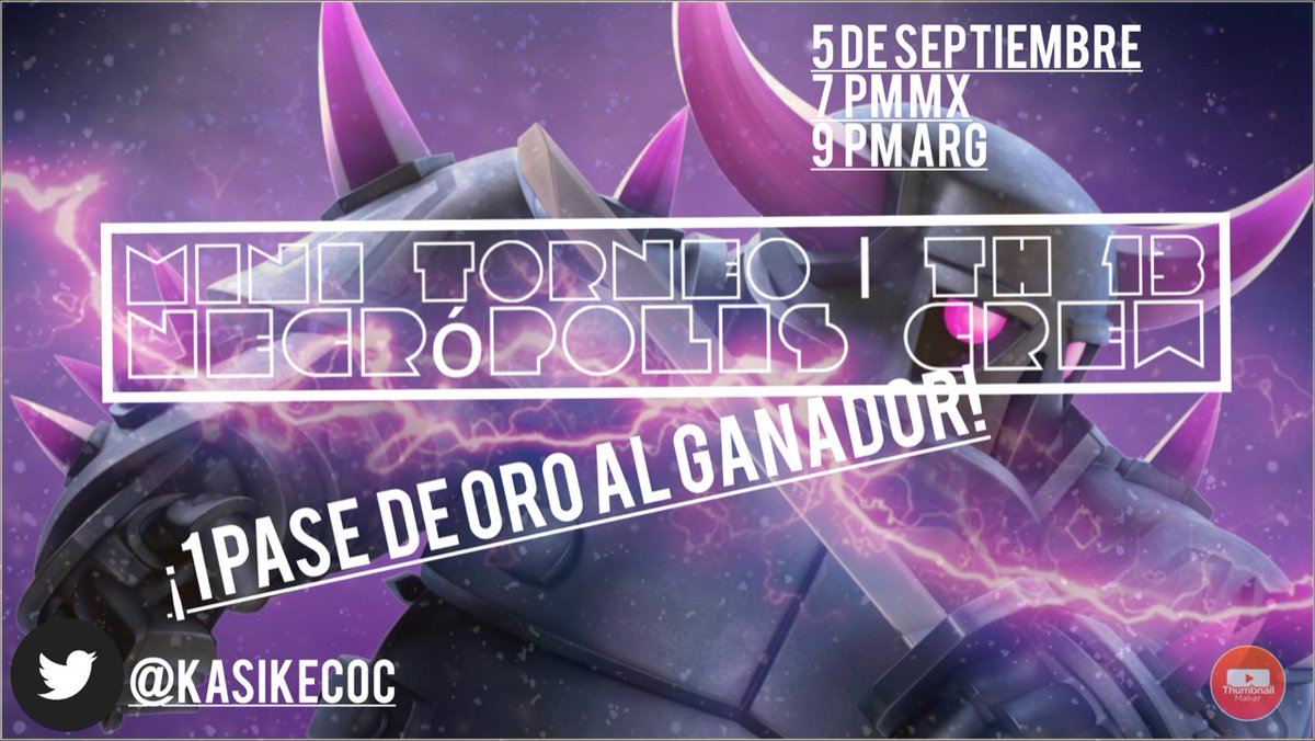 Tenemos torneo relampago. <a href="/NecropolisCrew/">NecrópolisCrewCoC</a>  vamonos con todo hoy 7:00 pm mx. Y que gane el mejor.