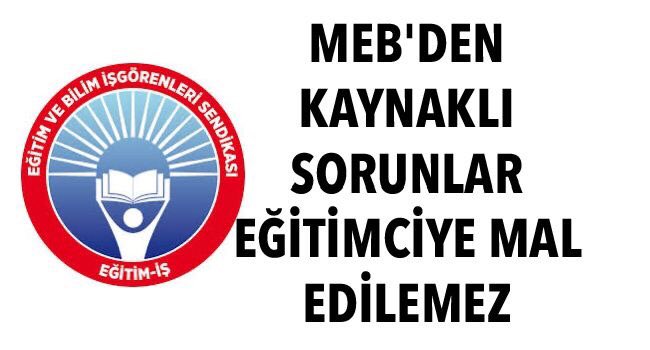 MEB`DEN KAYNAKLI SORUNLAR EĞİTİMCİYE MAL EDİLEMEZ
Yüzyüze sağlıklı eğitim ortamını sağlayamayan MEB ,uzaktan eğitim sürecinde öğretmenlerin ücretini keserek kendi hatasını eğitimciye ödetemez.kendi personelinin hakkını koruyamayan hiç bir sorunu çözemez .