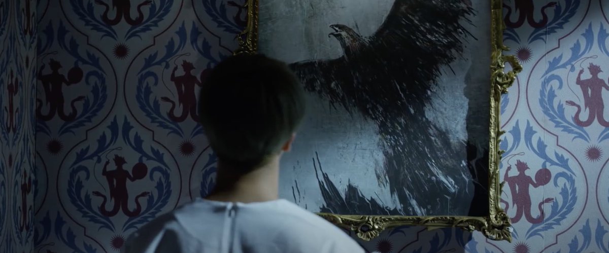 “destroy”, something. A similar scene can be found in BEGIN and REFLECTION, both the bird in flight and the beginnings of a storm. In AWAKE, that storm seems to have settled and the bird is more peaceful in its flight.