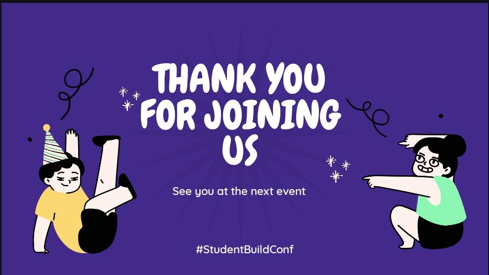 StudentBuildZA's tweet photo. #StudentBuildConf see you at the next event. https://t.co/JazRznIvkU