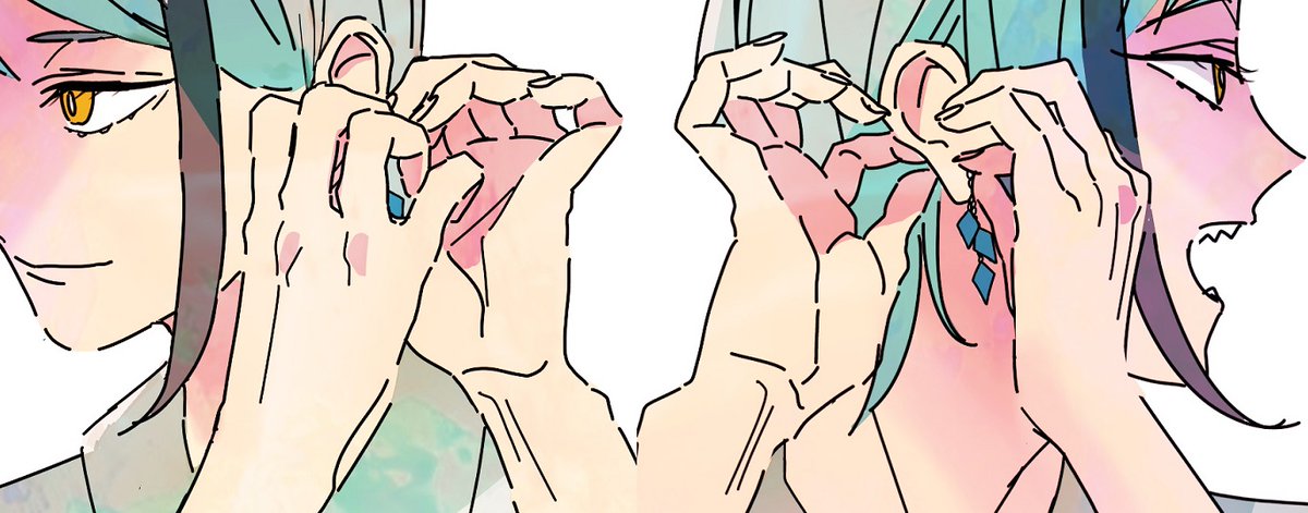 自分の手の描き方メッチャ気に入ってる ろむのイラスト