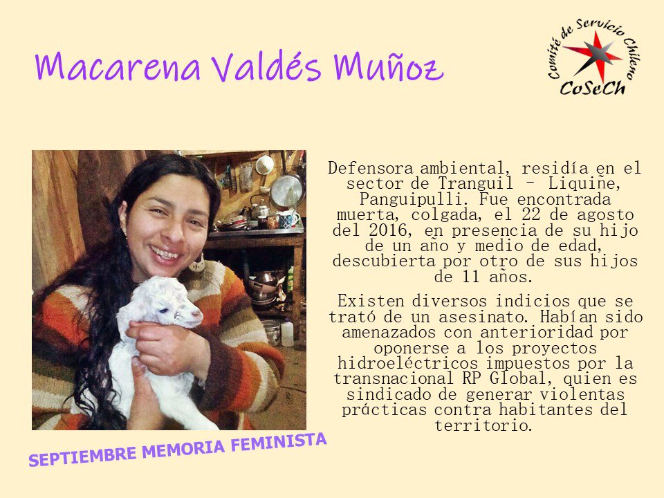 C_CoSeCh's tweet photo. 🔴#SeptiembreMemoriaFeminista espacio necesario donde pasado–presente se entrelazan, un ejercicio donde debemos unir nuestra historia pasada con los acontecimientos...
https://t.co/Q2orizyjtw
#NicolasaQuintreman #MacarenaValdes #DiaInternacionalDeLaMujerIndigena #COSECH #memoria https://t.co/N6ZdhoZA23