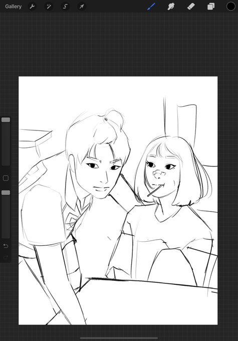 Sketching kageyama tobio and me ????? 