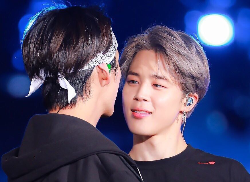 vmin looking at each other like they hung up the stars in the sky; a thread 