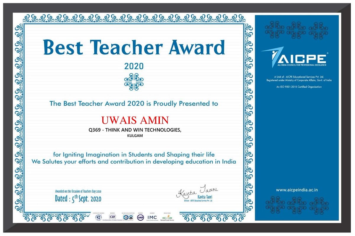 thinkwintech's tweet image. Congratulations @uwitalks

Rightly said by A.P.J ABDUL KALAM
&quot;Teachers can influence students not only by teaching but by also giving practical lessons in human values,particularly by their selfless giving of knowledge.&quot;

#thinkwintech #hypergo #HappyTeachersDay #aicpe