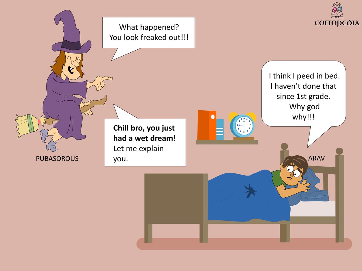 coitopedia's tweet photo. Wet Dreams or Nocturnal Emission !
Yes, this is real and not something to be embarrassed about.
Website: Coming out soon....
#thetalk #taboo #Coitopedia #sexED #love #sexualhealth #mychoicemylife #knowyourbody #sexualhygiene #puberty #wetdreams #nocturnalemission #sleeporgasm https://t.co/klpZXDu8F6