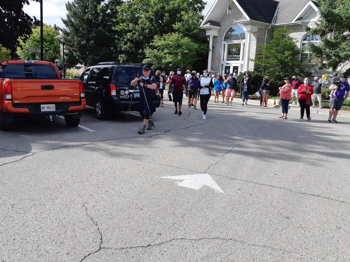 TheGrand101FM's tweet photo. Today, @CentrWellington Councillor Neil Dunsmore is embarking on a journey, to raise awareness for mental health issues in Centre Wellington and across the country.

It’ll be a 500km walk from Elora to the Peace Officer’s Memorial in Ottawa! #HometownProud https://t.co/UwYiPWz2X6