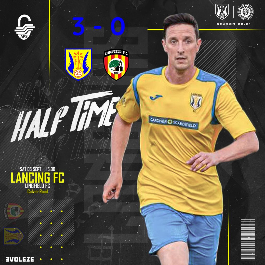 LancingFC's tweet photo. ⏰ HALF TIME

The Lancers lead 3-0 at the break thanks to goals from Jallow, Connolly and Daniel!

#LANLIN [3 - 0] https://t.co/IXA7SbaI2I